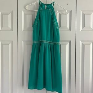 Worn once aqua dress, size7/8 B. Darlin
